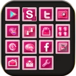 pink icons android application logo